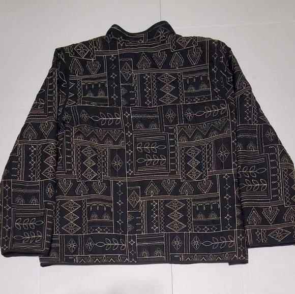 Black Jacquard Blazer open front. Brand Alfred dunner - Picture 4 of 11